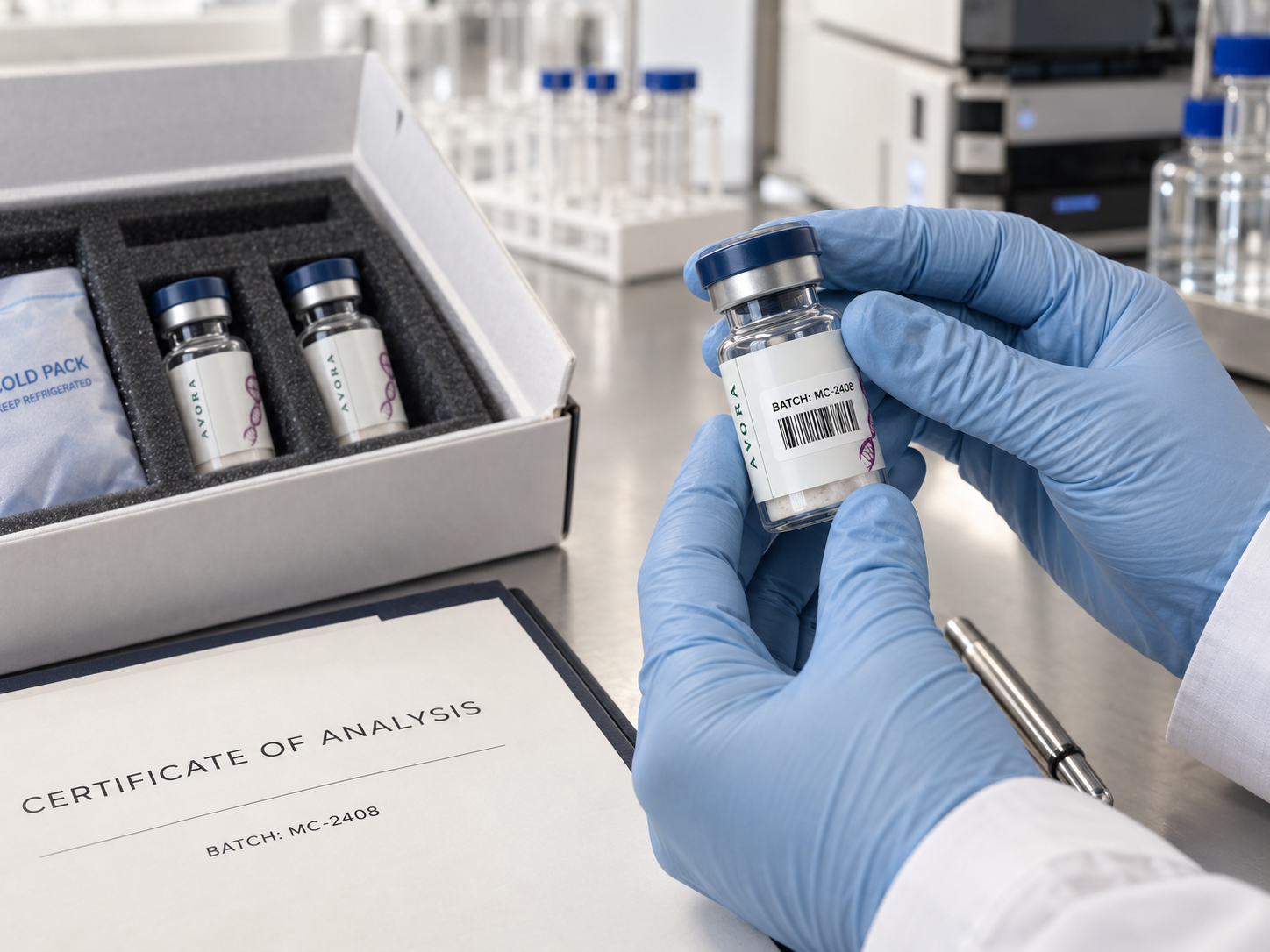 Certificate of Analysis and vial batch verification